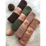 Naciye Sultan Tesettür Penye Şal 4'lü Set (Acı Kahve - Haki - Sütlü Kahve - Camel) - Acı Kahverengi