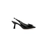 NACRE Kadın Topuklu Ayakkabı, Stiletto, Nero Silver, 38 Beden
