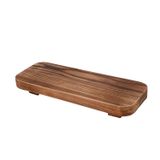 NADESSA Ev Dekoru için Ahşap Yükseltici, Bitki Saksıları için Ahşap Teşhir Standı, Mutfak Tezgahları için Rustik Ahşap Tepsi (12x5x2 inç)
