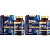 Nadh & Collagen | Tip I-Iıı Kolajen + Nadh + Hyaluronik Asit | Cilt, Saç, Tırnak ve Enerji Desteği | 60 Tablet (2 Paketi) - 1