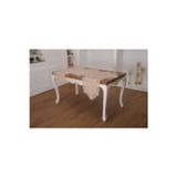 Nadide Lüx Güpürlü Simli Keten Kumaş Bej Salon Takımı 5 Parça 40X160 Cm 1365