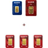 Nadir Gold 24 Ayar 10,5 Gram Altın (1 Ad 5 Gram Altın + 1 Ad 2,5 Gram Altın + 3 Ad 1 Gram Altın )