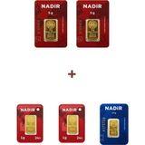 Nadir Gold 24 Ayar 14,5 Gram Altın (2 Ad 5 Gram Altın + 1 Ad 2,5 Gram Altın + 2 Ad 1 Gram Altın )