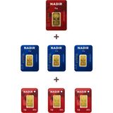 Nadir Gold 24 Ayar 15,5 Gram Altın (1 Ad 5 Gram Altın + 3 Ad 2,5 Gram Altın + 3 Ad 1 Gram Altın )