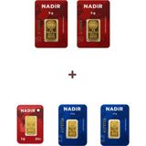 Nadir Gold 24 Ayar 16 Gram Altın (2 Ad 5 Gram Altın + 2 Ad 2,5 Gram Altın + 1 Ad 1 Gram Altın )