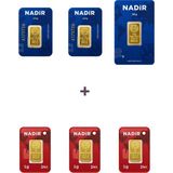 Nadir Gold 24 Ayar 18 Gram Altın (1 Ad 10 Gram Altın + 2 Ad 2,5 Gram Altın + 3 Ad 1 Gram Altın )