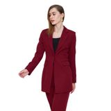 Nadrina Düz Kadın Takım Elbise Bordo L