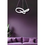 Nadya White Chrome Tek Renk Modern Sarkıt LED Avize - Beyaz - Krom