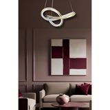 Nadya White Gold Tek Renk Modern Sarkıt LED Avize - Beyaz - Gold