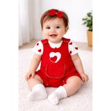 NAFİTTO Yazlık Kız Bebek t-shirt Tulum ve çorap 3'lü Set –% 100 Pamuklu Rahat Bebek Giyim"