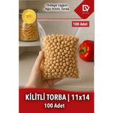 naft 11x14 100'lü Buzdolabı Kilitli Torba Poşet Dondurucu İkramlık Çerez Davet Kına Hediyelik Poşeti