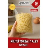 naft 17x23 100'lü Buzdolabı Kilitli Torba Poşet Dondurucu İkramlık Çerez Davet Kına Hediyelik Poşeti