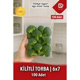 naft 6x7cm 100'lü Buzdolabı Kilitli Torba Poşet Dondurucu İkramlık Çerez Davet Kına Hediyelik Poşeti