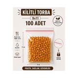 naft 9x11cm 100'lü Buzdolabı Kilitli Torba Poşet Dondurucu İkramlık Çerez Davet Kına Hediyelik Poşeti