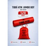 naft Tıbbi Atık Çöp Poşeti Jumbo Boy 800 gr 80x110 Çöp Torbası (1 Rulo 10 Adet)