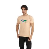 Naglita 118 World Regular Bej Erkek T-Shirt