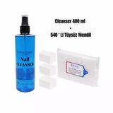 Nail Cleanser 400 Ml + 540’Lı Tüysüz Mendil Seti | Jel & Protez Tırnak Temizleyici