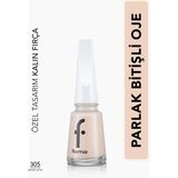 Nail Enamel Yoğun Renk Veren Uzun Süre Kalıcı Parlak Oje (305 Beige Latte) 8682536035835 - 305 Beige Latte