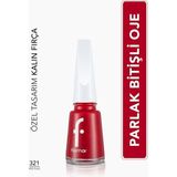 Nail Enamel Yoğun Renk Veren Uzun Süre Kalıcı Parlak Oje (321 Red Flag) 8682536035903 - 321 Red Flag