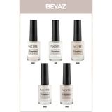 Nail Flawless 5'li Beyaz Oje Seti