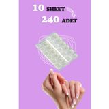 Nail Master 240 Adet Zararsız Takma Tırnak Yapıştırıcı Protez Yapıştırıcı Jel Sticker Tak Çıkar Yapıştırma Bandı