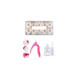 Nail Master 500'LÜ Naturel Yarım Ay Tips Tırnak + Tips Makası + Tips Yapıştırıcısı 10GR