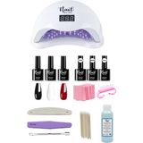 Nail Master Mini Kalıcı Oje Seti 3 Renk Kırmızı Siyah Beyaz 45v UV Kurutucu ile