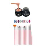 Nail Master Protez Tırnak Jeli 15ml + 15li Fırça Seti