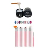 Nail Master Protez Tırnak Jeli 15ml 908 + 15li Fırça Seti
