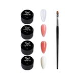 Nail Master Protez Tırnak Jeli 4 Moda Renk Jel Fırçası 15ml