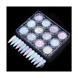Nail Master Yeşil Renkli Sim Pul Seti Protez Tırnak Süsleme 12 Adet Profesyonel Kalite Nail Art