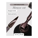 Nail Republic Kalıcı Jel Oje Profesyonel Manikür Jeli - Mousse Cat 130 Kedi Gözü 10ml