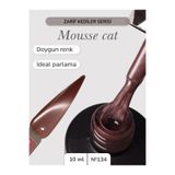 Nail Republic Kalıcı Jel Oje Profesyonel Manikür Jeli - Mousse Cat 134 Kedi Gözü 10ml