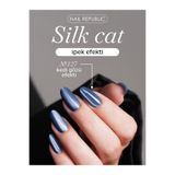 Nail Republic Kalıcı Oje Mavi Premium Silk Cat 127 (10 ml) – Magnetik Etkili, Kedi Gözü Tırnak Jeli