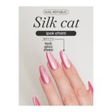 Nail Republic Kalıcı Oje Pembe Premium Silk Cat 123 (10 ml) – Magnetik Etkili, Kedi Gözü Tırnak Jeli
