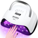NAILGIRLS UV LED Tırnak Lambası, 168 W Hızlı UV Işığı, Jel Cila, 4 Zamanlayıcı Ayarlı, Otomatik Sensörlü Profesyonel Kürleme, El ve Ayak Tırnakları için LED Jel Tırnak Kurutucu, Ev, Salon Kullanımı