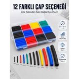 Najmaddin Mey ® Profesyonel Isıyla Daralan Makaron Kutusu 560 Parça Renkli Kablo Koruma ve Izolasyon Seti