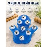 Najmaddin Tekn 9 Bilyeli El Şeklinde Omuz Bacak Masaj Aleti Masaj Eldiveni Giyilebilir Plastik Vücut Sıkıl - Renkli