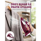 Najmaddin Tekn Yeni Nesil Kırmızı Buharlı Ütü 2200 Watt Seramik Tabanlı Yüksek Buhar Gücü Tekn Najma - Çok Renkli