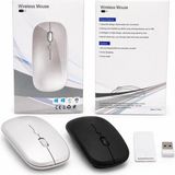 Najmaddin Teknotok 🖱️ Kablosuz Sessiz Mouse – Slim Tasarım USB Alıcılı (Siyah) Najmaddin