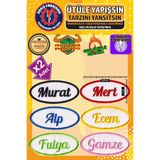 Nakış Fabrikası Ütü İle Yapışan Nakışlı Patch Arma, Kişiye Özel İsimli (2 ADET), Kaliteli Nakış Dokuma Aplike Yama