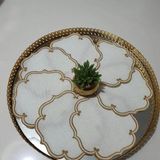 Nakış Konsept Otantik Desenli Nakış Işlemeli 6 Parça Kokteyl Peçete Takımı - 15 x 15 cm - Sarı