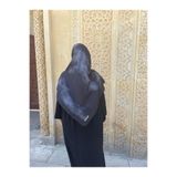 Nakişce Büyük Boy Bulut Desen Pamuklu soft Eşarp-siyah 120x120