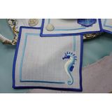 Nakışkonsept Deniz Canlıları Desenli Kokteyl Peçete 4lü - 15 x 15 cm - Mavi