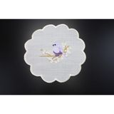 Nakışkonsept Kuş Desenli Kokteyl Peçete - 15 x 15 cm - Mor