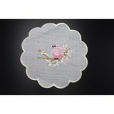 Nakışkonsept Kuş Desenli Kokteyl Peçete 6 Lı - 15 x 15 cm - Pembe