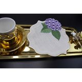 Nakışkonsept Ortanca Desenli Kokteyl Peçete - 15 x 15 cm - Mor