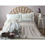 Nakışlı Pike Takımı 4 Parça Mint - Yeşil - 220 x 240 / Yeşil
