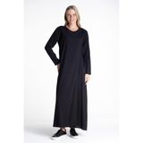 Nakışlı Şile Bezi Mevsimlik Ferace Siyah Syh - XL