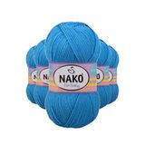 Nako 10119 5 Adet Alaska Mavisi Elite Baby El Örgü İpi Tüylenmeyen Bebek Yünü